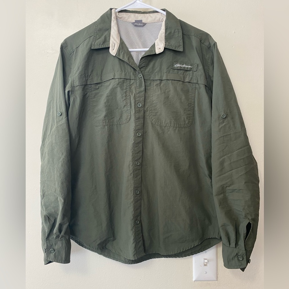 Eddie Bauer Women’s Green Button Up